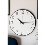 LUPOKRAFT Dekoratif Yeni Modern Avior Ahşap Duvar Saati 48 cm SİYAHBEYAZ 48 x 48