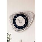 LUPOKRAFT Dekoratif Yeni Modern Enif Gümüş Aynalı Ahşap Duvar Saati 48 cm BEYAZ 48 x 48