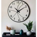 Lupokraft Dekoratif Yeni Modern Hadar Beyaz Ahşap Duvar Saati 48 cm