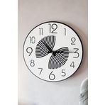 LUPOKRAFT Dekoratif Yeni Modern Markab Ahşap Duvar Saati 48 cm SİYAHBEYAZ 48 x 48