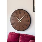 LUPOKRAFT Dekoratif Yeni Modern Menkalinan Ahşap Duvar Saati 48cm SİYAH 48 x 48