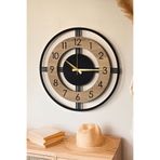 LUPOKRAFT Dekoratif Yeni Modern Mintaka Meşe Ahşap Duvar Saati 48cm