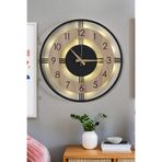 LUPOKRAFT Dekoratif Yeni Modern Mintaka Siyah Meşe Led Ahşap Duvar Saati 48cm