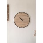 LUPOKRAFT Dekoratif Yeni Modern Nashira Ahşap Duvar Saati - 48X48 cm SİYAHMEŞE 48 x 48