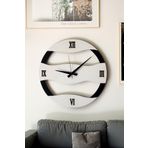 LUPOKRAFT Dekoratif Yeni Modern Rastaban Ahşap Duvar Saati 48cm BEYAZ 48 x 48