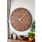 LUPOKRAFT Dekoratif Yeni Modern Regulus Ahşap Duvar Saati 48cm SİYAH 48 x 48