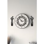 LUPOKRAFT Dekoratif Yeni Modern Sham İslami Ahşap Duvar Saati 48cm BEYAZ 48 x 48
