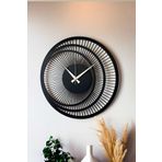 LUPOKRAFT Dekoratif Yeni Modern Zosma Ahşap Duvar Saati 48cm SİYAH 48 x 48