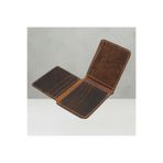 Luqa Leather %100 Hakiki Deri El Yapımı Erkek Cüzdanı | Minimalist Tasarım | Kartlık | Kahverengi