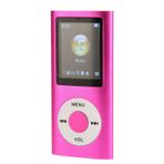 Luqeeg 1,8 inç MP3 Çalar MP4 Çalar, Alüminyum Alaşım Müzik Çalar 64 G Hafıza Kartı, WMA, FLAC, APE, AAC, OGG, ACELP, Uyku Kapatma, Rastgele Oynatma, 200 mAh Lityum Pil Destekler