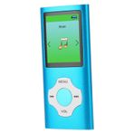 Luqeeg MP4 Müzik Çalar, 1.8 İnç LCD Dijital Müzik Çalar, Ultra İnce MP3 MP4 Çalar Desteği 64G Hafıza Kartı Spor Seyahati Için Taşınabilir Dijital Müzik Çalar Videosu (Gökyüzü mavi)