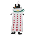Luqeeg Noel Advent Takvimi, Yıkanabilir Keçe Asma Noel Takvimi, Cepli 24 Gün, Yeniden Kullanılabilir Noel Takvimine Geri Sayım, Çocuklar, Ev, Sınıf için Dekorasyon Hediyesi (Karma Adamı)