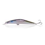 Lurefans Bas için E9 Jerkbait için, Minnow Lure ile Uzun Döküm Manyetik Boost Sistemi, Yavaş Batan Sığ Koşu Jerk Yem, BKK Tiz Kancalar, Walleye Alabalık Levrek Pike Musky için Pro Balıkçılık Lures