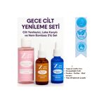 Lurji 3’lü Gece Cilt Yenileme Seti | Glikolik Tonik + Leke Serumu + Hyaluronik Asit