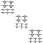Lurrose 3 Takım Dekoratif Kot Bant Kart Perçinler Kolye Çakma Teypler Metal Giyim Perçin Sivri Uçlar Ve Saplamalar Ayakkabı Çantası Perçin Aksesuarları Perçin Takılar 10 * 3