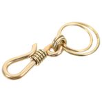 Lurrose Pirinç Anahtarlık Altın Anahtarlık 2 Halkalı Metal Düz Bölünmüş Yüzükler Araba Anahtarları Eki DIY Leathercraft Vintage Çanta Charms Retro Kolye Dekorasyon