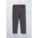 Lusana 8334 6-10 Yaş Erkek Beli Lastikli Füme Okul Pantolonu - 9 Yaş