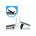 Luseron Taşınabilir Laptop Standı - 2 Kademeli Yükseltici - Kaymaz - Katlanabilir Notebook Tutucu Siyah