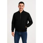 Lushiowear Erkek Bomber Mont Fermuarlı Kapitone Içi Astarlı Su Itici Ceket - Siyah