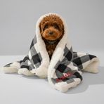 Lusi Doog İsimli Kedi Köpek Battaniyesi İsme Özel Kuzu Tüyü Battaniye Nakışlı Polar Battaniye Çift Katlı I Küçük, Orta ve Büyük Irk Köpekler I Desen Seçenekli (Siyah Beyaz, 80 x 100)