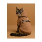 Lusi Doog İsme Özel Kedi Sweat İsimli Kedi Hoodie Kapişonlu Polar Sweatshirt Kedi Kıyafeti (S Beden)