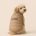 Lusi Doog İsme Özel Köpek Yeleği İsimli Anorak Yelek Puf Köpek Kıyafeti I Küçük ve Orta Irklar I Renk Seçenekli