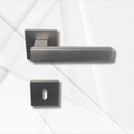 Lusso INOX Kare Rozetli Kapı Kolu Lüks Oda Kapı Kolu
