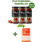 Lutfiye Organik Kuşburnu Marmelatı 3’lü Set – Şekeri Meyveden - 840 gr