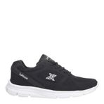 Lutton 2510 Unisex Siyah Bağcıklı File Yürüyüş Koşu Büyük Numara Spor Ayakkabı 45 46 47 48