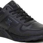Luttoon 4039-24 Deri Anatomik Hafıza Taban Kadın Sneaker Siyah Füme