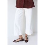 LUTVELIZADE Babet 2606 - Oval Burun Pencere Detaylı Leopar Kadın Babet