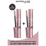 Luua Maybelline New York 2'li Sky High Maskara Seti Hacim Verici Etki ve Büyük Boy Siyah Renk