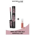Luua Maybelline New York Lash Sensational Sky High Cosmic Black Maskara & Mini Super Stay Matte Ink Ruj 65 Seductress 2.7ml - Pembe