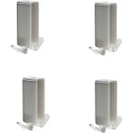 Luuminaly 4pcs Çifte Kanca Kanca Paslanmaz Çelik Duvar Kancası Kanca Banyo Duş Kapısı Havlu Kancası Cam Kapı Kanca Askı Tutucu (Yurt Dışından) - Renkli