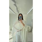 LUUNA STORE İNCE TRİKO PELERİN BLUZ - BEYAZ