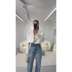LUUNA STORE LYZA CROP CEKET - BEYAZ