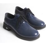 Luuq Shoes Apex Bağcıklı Rugan Kadın Oxford Ayakkabı - Lacivert