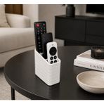 Luvena 3 Bölmeli Dekoratif Kumanda Kutusu Masaüstü Organizer Tv Kumandalık Standı