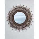 LUVIE Ceviz Renk Rattan Bambu Ayna 40'90 CEVİZ RENGİ