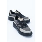 LuviShoes Aere Buz-siyah Kadın Spor Ayakkabı