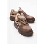 LuviShoes AERE Kahverengi Desenli Kadın Spor Ayakkabı