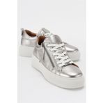 LuviShoes ALLIE Platin Hakiki Deri Kadın Sneakers