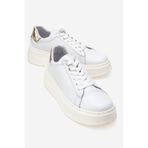 LuviShoes GUENO Beyaz Cilt Hakiki Deri Kadın Spor Ayakkabı
