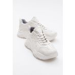 LuviShoes LECCE Beyaz Cilt Kadın Spor Ayakkabı