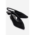 LuviShoes LIEVE Siyah Süet Hakiki Deri Kadın Alçak Topuklu Ayakkabı