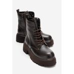 Luvishoes Luvi Shoes Loreta Kahve Hakiki Deri Kadın Postal Bot Kahve