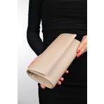 LuviShoes MARIA Koyu Bej Saten Taşlı Kadın Abiye Çanta