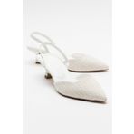LuviShoes OVER Beyaz Kadın Topuklu Ayakkabı