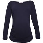 Luvmabelly 2301-2309 Pamuklu Uzun Kollu Hamile T-shirt-lacivert
