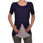 LuvmaBelly 3503 Lacivert Emzirme Bluz